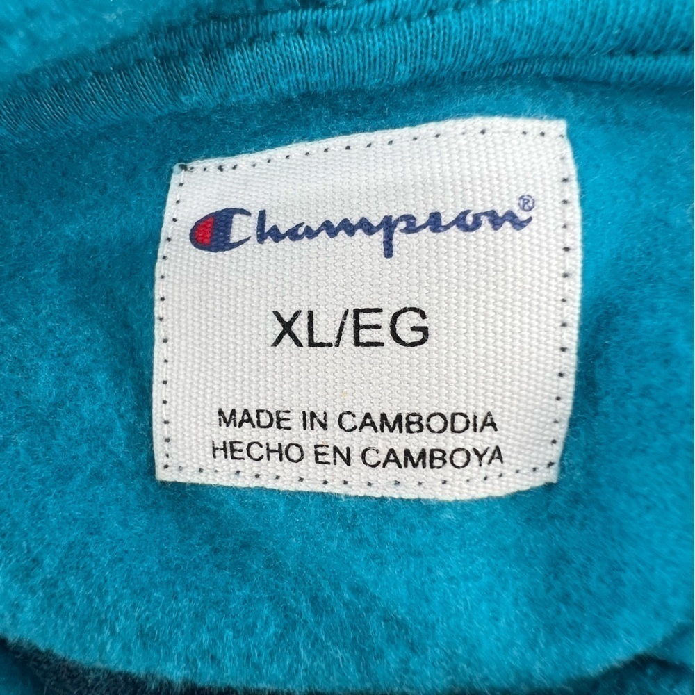 Champion Blue French Terry Tie Dye Hoodie Size XL Women’s - Picture 2 of 5